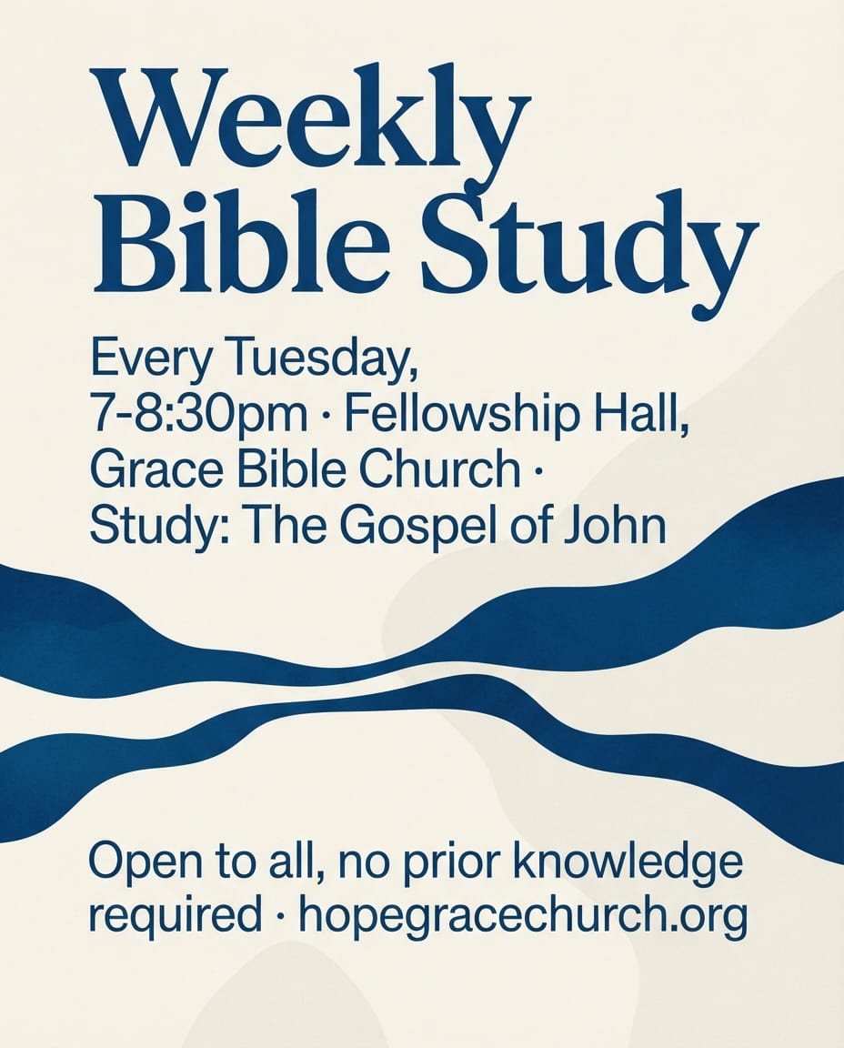 Church weekly Bible study flyer example created with flyerease