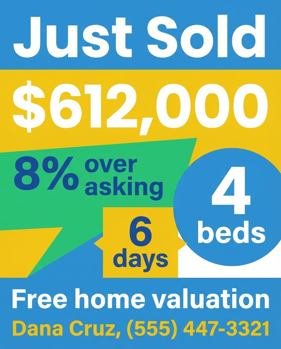 Just sold real estate flyer example created with FlyerEase